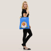 Funny puffer fish porcupine fish cartoon tote bag (Op model)
