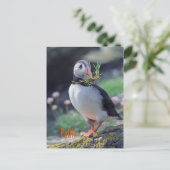 Funny puffin briefkaart (Staand voorkant)
