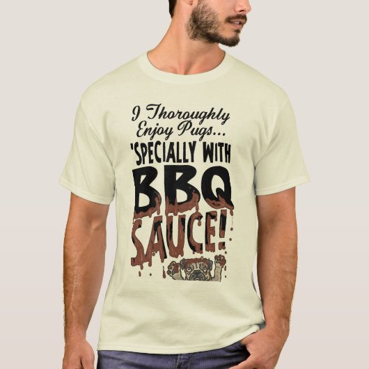 Funny Pug BBQ T-shirt (Voorkant)
