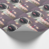 Funny pug Birthday Cadeaupapier (Hoek)