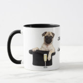 Funny Pug Champagne Later Mok (Links)