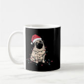 Funny Pug Christmas Graphics Dog Lights Lover Owne Koffiemok (Links)