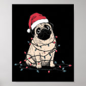 Funny Pug Christmas Graphics Dog Lights Lover Owne Poster (Voorkant)