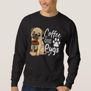 Funny Pug Coffee Quote T-shirt Coffee en Pugs is a