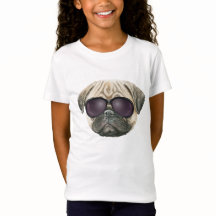 Funny pug, Cute franse buldog met bril