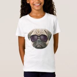 Funny pug, Cute franse buldog met bril T-shirt