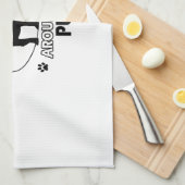 Funny Pug design Theedoek (Quarter Fold)