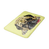 Funny Pug Dog Bath Mat - Your Colors - Text (Gekanteld)