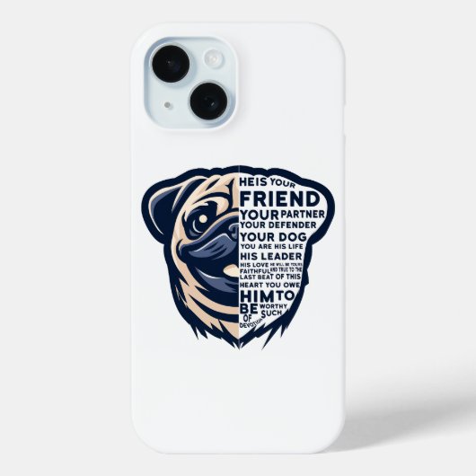 Funny Pug Dog Case-Mate iPhone Case (Achterkant)