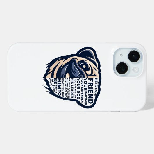 Funny Pug Dog Case-Mate iPhone Case (Achterkant (horizontaal))