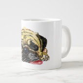 Funny Pug Dog Coffee Mok (Voorkant rechts)