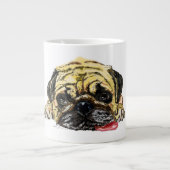 Funny Pug Dog Coffee Mok (Voorkant)