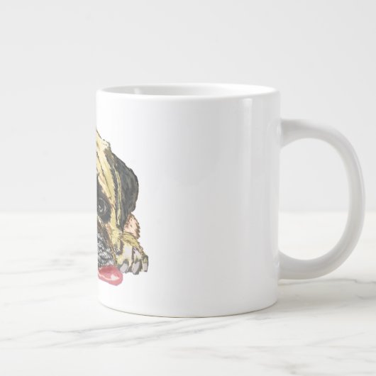 Funny Pug Dog Coffee Mok (Rechts)