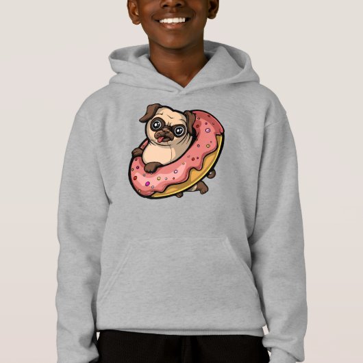 Funny Pug Dog Donut Lover Pet (Voorkant)