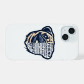 Funny Pug Dog iPhone 15 Case (Achterkant horizontaal)