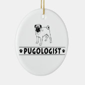 Funny Pug Dog Keramisch Ornament (Rechts)