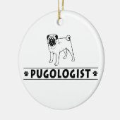 Funny Pug Dog Keramisch Ornament (Links)