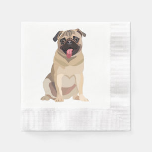 Funny Pug Dog Pet Lover   Cadeau voor Lover Servet