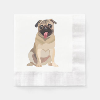 Funny Pug Dog Pet Lover | Cadeau voor Lover Servet
