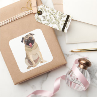 Funny Pug Dog Pet Lover | Cadeau voor Lover Vierkante Sticker
