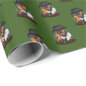 Funny Pug Dog Pet Spelen Black Jack 21 Roken Cadeaupapier (Rol Hoek)