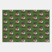 Funny Pug Dog Pet Spelen Black Jack 21 Roken Inpakpapier Vel (Voorkant 2)