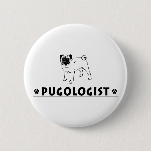 Funny Pug Dog Ronde Button 5,7 Cm (Voorkant)