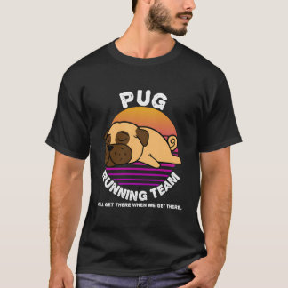 Funny Pug Dog Running Team Sweater Kinder Mannen V T-shirt