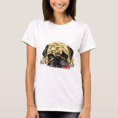 Funny Pug Dog T-Shirt (Voorkant)