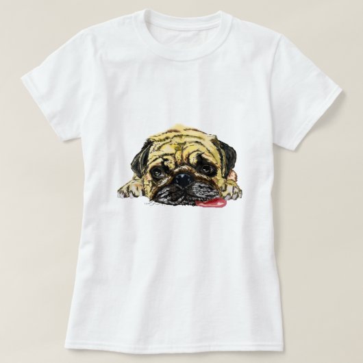 Funny Pug Dog T-Shirt (Design voorkant)
