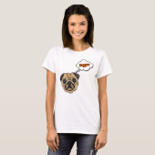 Funny Pug Dog Thought Cloud Puggar Slogan T-Shirt (Voorkant volledig)