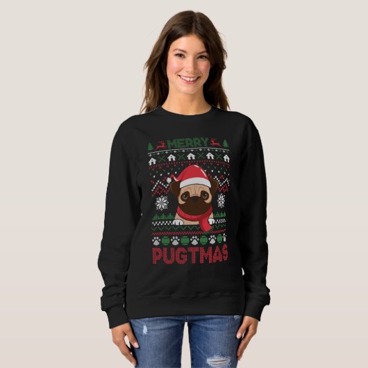 Funny Pug Dog Ugly Sweatshirt (Voorkant volledig)