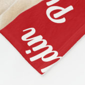 Funny Pug Dog with Name Pattern Christmas Fleece Deken (Hoek)