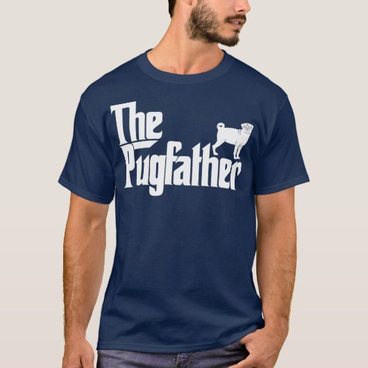 Funny Pug Eigenaar Pugfather Pug Father Gift T-shirt (Voorkant)