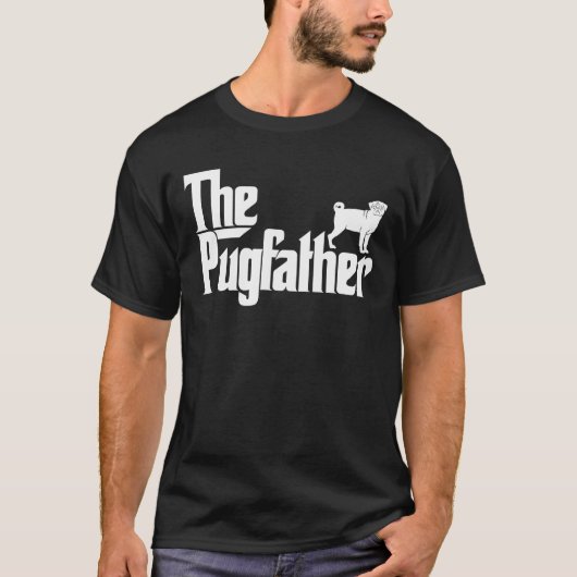 Funny Pug Eigenaar Shirt Pugfather Pug Vader Gif (Voorkant)