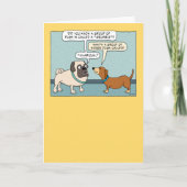 Funny Pug en Dachshund Birthday Card Kaart (Voorkant)