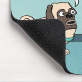 Funny Pug en Dachshund Mousepad Muismat (Hoek)