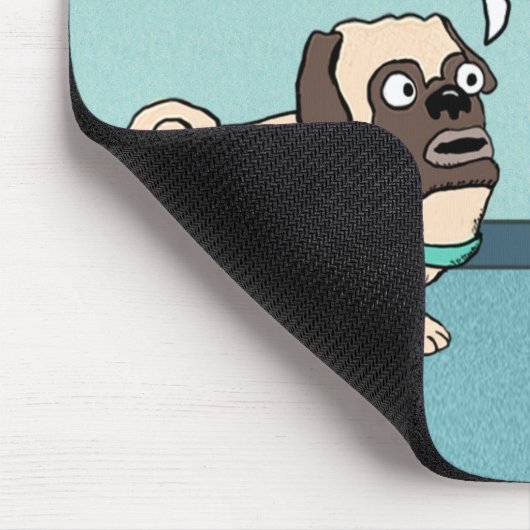 Funny Pug en Dachshund Mousepad Muismat (Hoek)