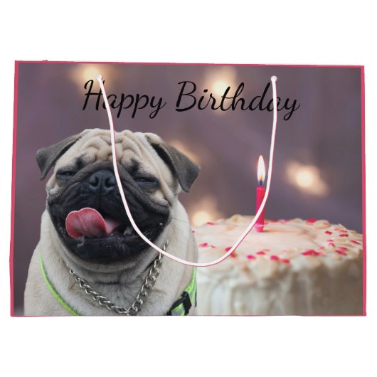 Funny pug groot cadeauzakje (Achterkant)