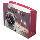 Funny pug groot cadeauzakje (Achterkant Gekanteld)