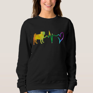 Funny Pug Heartbeat  Dog Trui