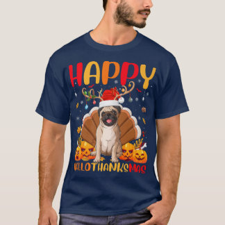 Funny Pug Hondenliefhebber Happy Pug HelloBedanktM T-shirt