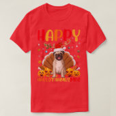 Funny Pug Hondenliefhebber Happy Pug HelloBedanktM T-shirt (Design voorkant)