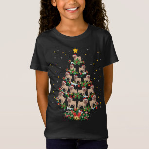 Funny Pug Hondenliefhebber Xmas Gift Pug Kerstboom T-shirt