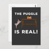 Funny Pug Hungry Dog Pun Fast Food Struggle Briefkaart (Voorkant / Achterkant)