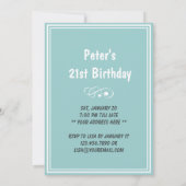 Funny Pug in Glasses Birthday Party Invitation Kaart (Achterkant)