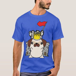 Funny Pug is de koning van het kasteel T-shirt