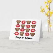 Funny Pug Kaart (Gele Bloem)