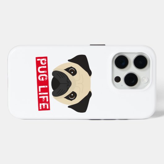 Funny Pug Life Case-Mate iPhone Case (Achterkant (horizontaal))