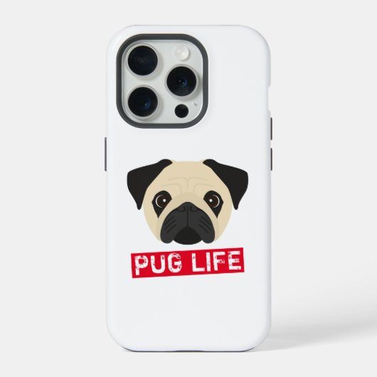 Funny Pug Life iPhone Hoesje (Achterkant)